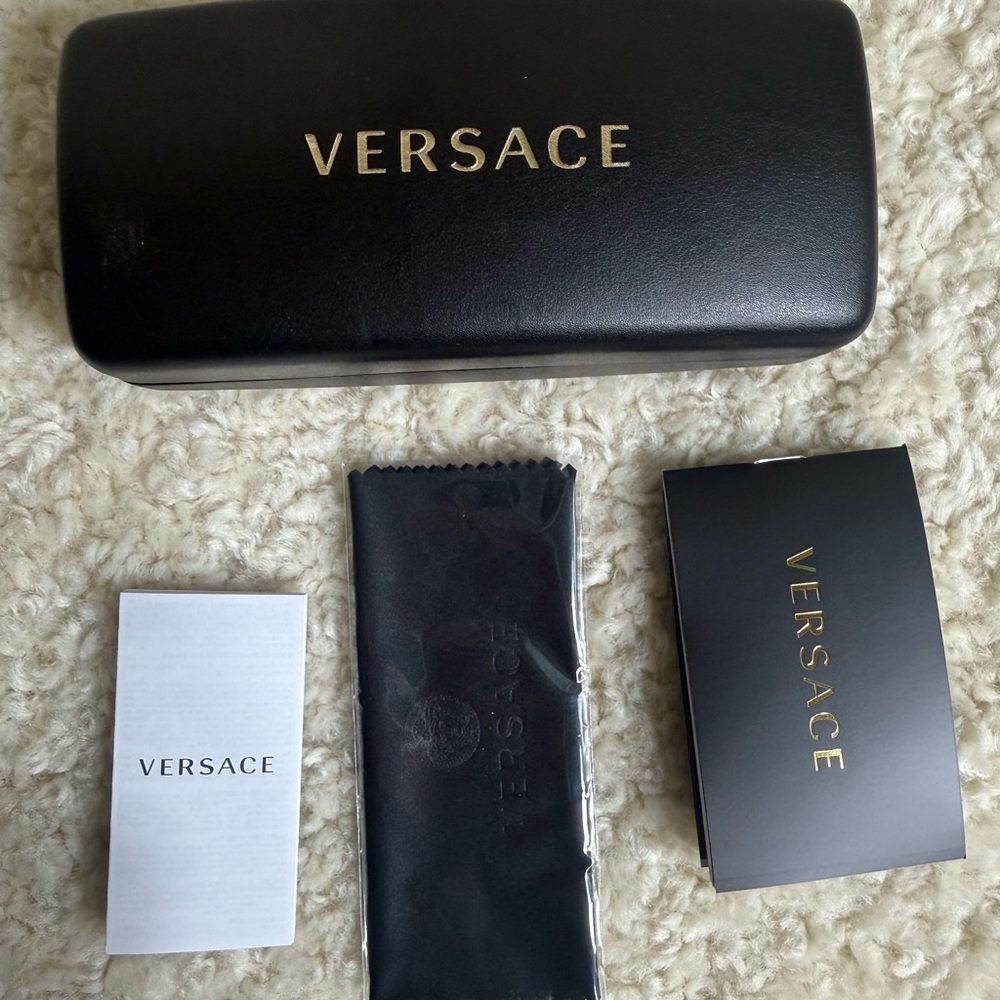Versace Black and Gold Eyewear Set